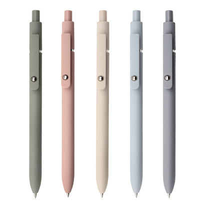 Retractable Fine Point Gel Pens, 6 Pack, Morandi Barrels, Fast Dry Ink, Cute Aesthetic Pens for Journaling