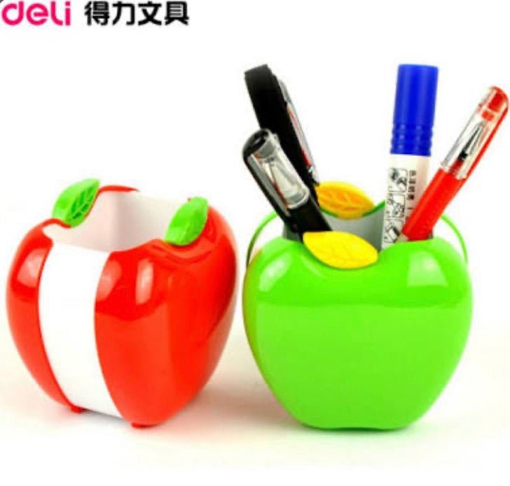 Deli Creative Apple Shape Plastic Pen Holder