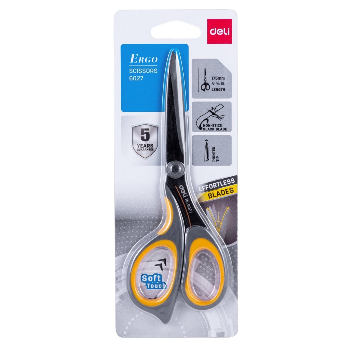 Deli Ergo Series 6.45" Stainless Blade Scissors