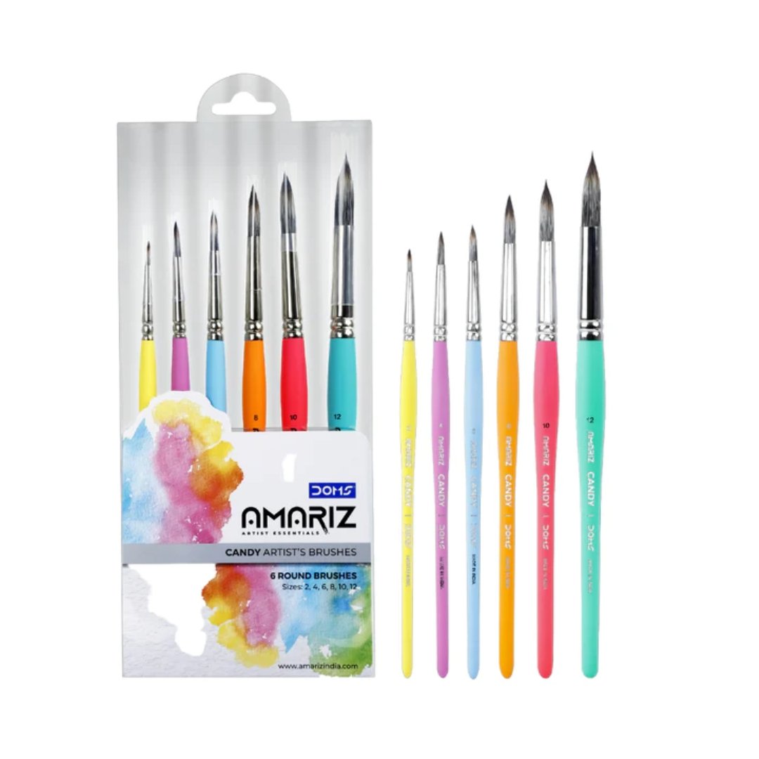 DOMS Amariz Candy Artist's Brushes-Set of 6