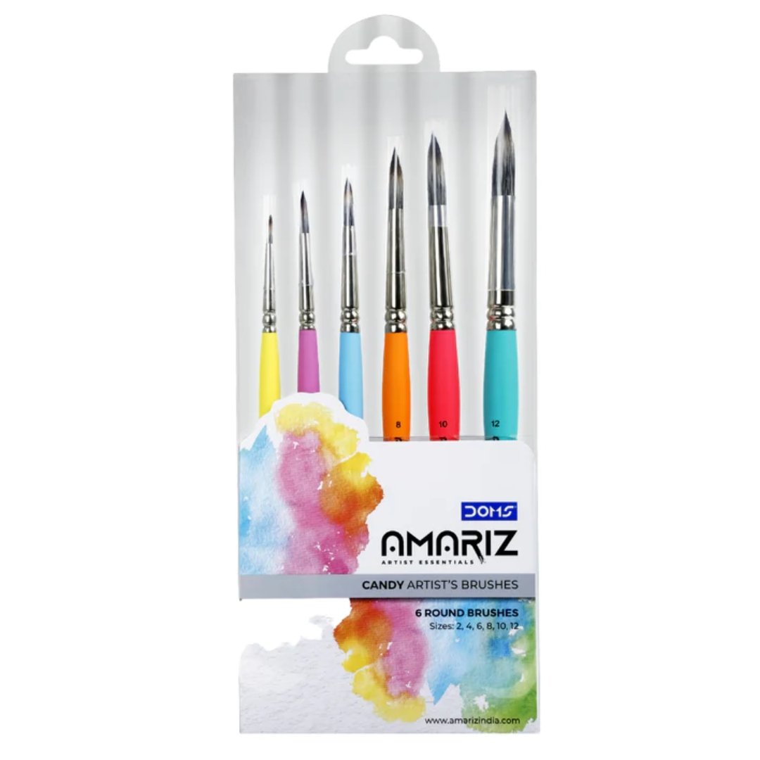 DOMS Amariz Candy Artist's Brushes-Set of 6