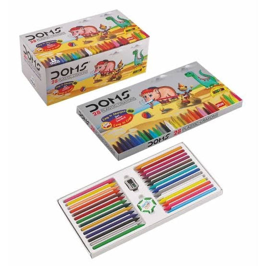 DOMS Plastic Crayons 28 Shades