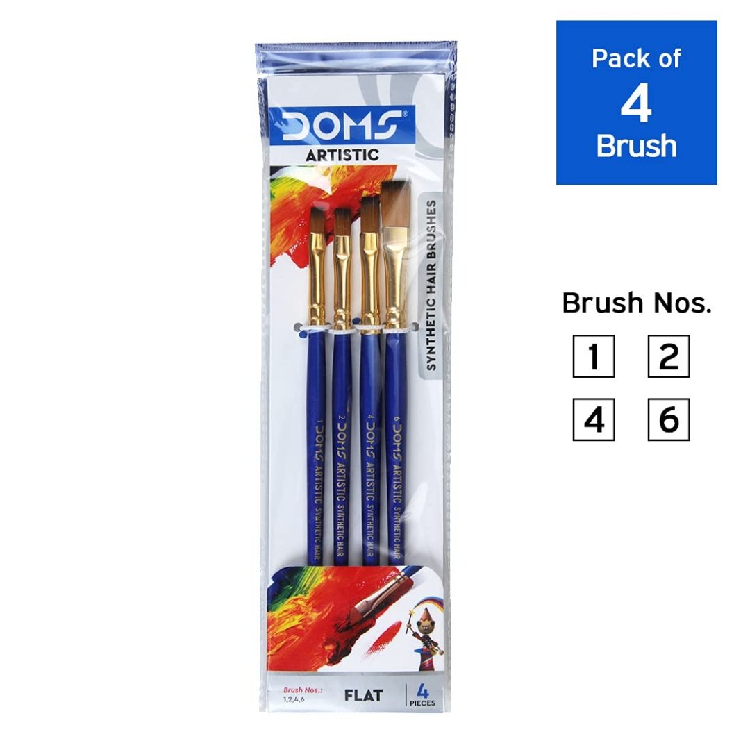 DOMS Synthetic Paint Brush Set (Round)