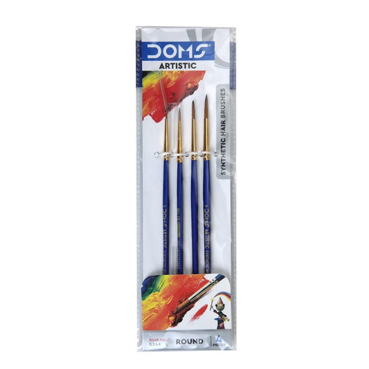 DOMS Synthetic Paint Brush Set (Round)