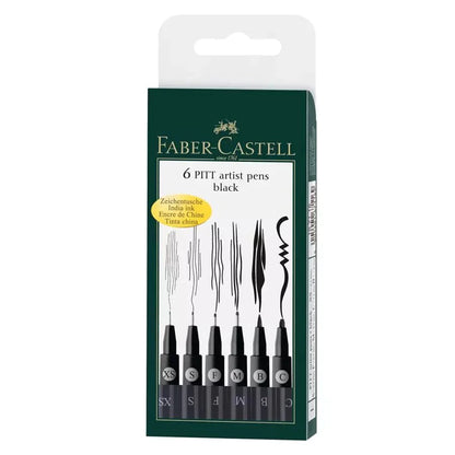 Faber-Castell 6 Pitt Artist Black