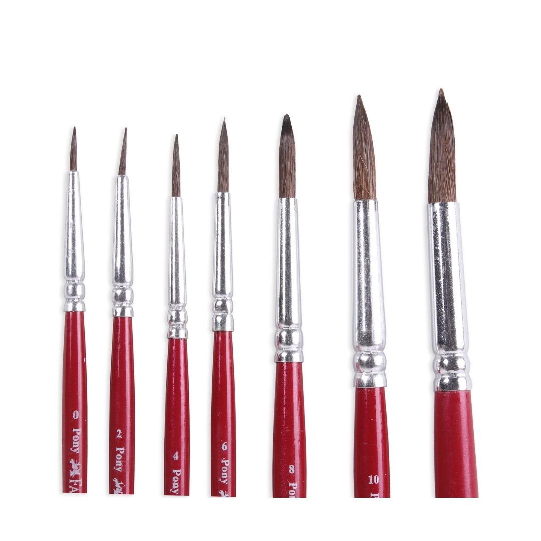 Faber-Castell Round Paint Brushes (Pony Hair)