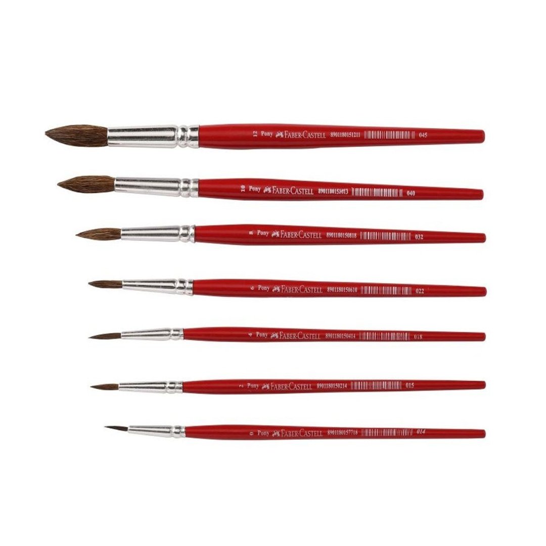 Faber-Castell Round Paint Brushes (Pony Hair)