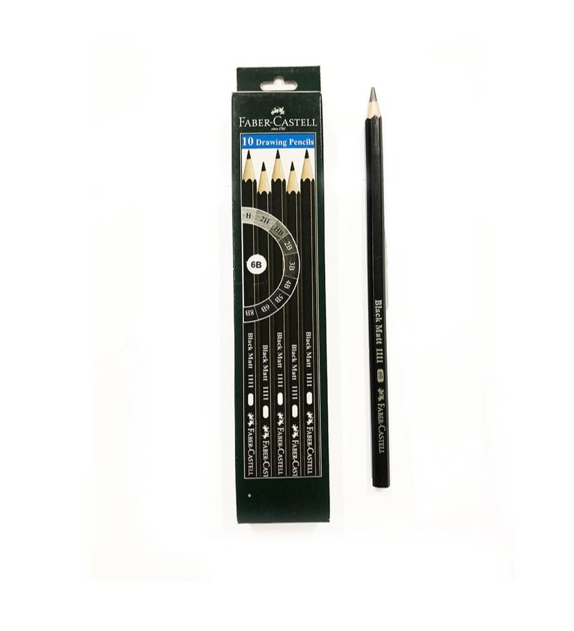 Faber Castell Black Lead Eraser Tip Pencils