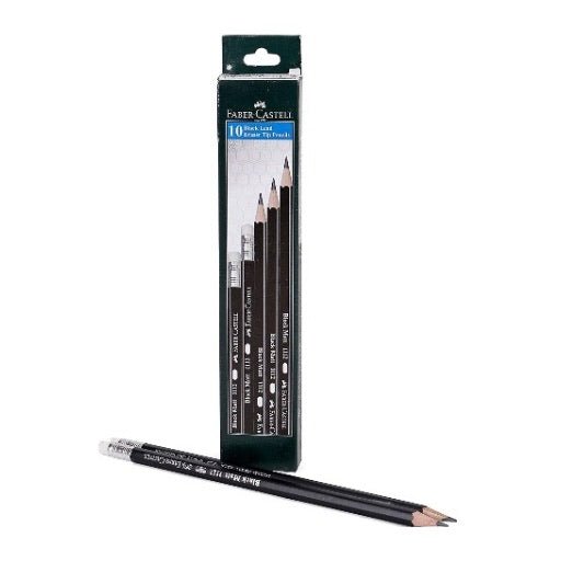 Faber Castell Black Lead Eraser Tip Pencils