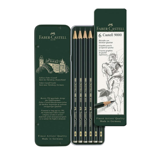 Faber-Castell Castell 9000 Pencil Set - Pack of 6