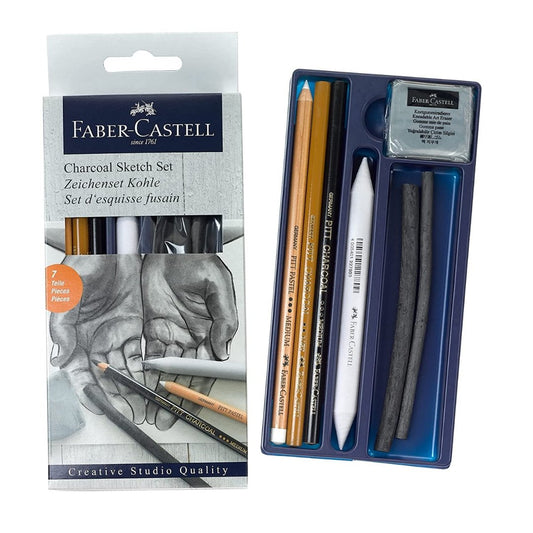 Faber-Castell Charcoal Drawing Set - Pack of 6