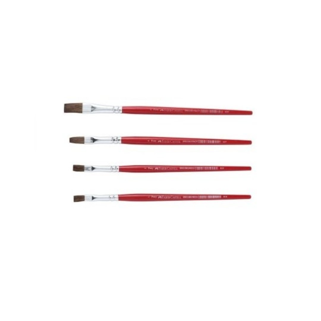 Faber-Castell Flat Paint Brushes (PonyHair)