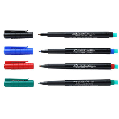 Faber Castell Multimark Overhead Permanent Marker-Pack Of 4