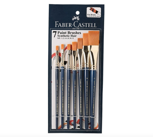 Faber-Castell Paint Brush Set - Flat (Navy Blue)