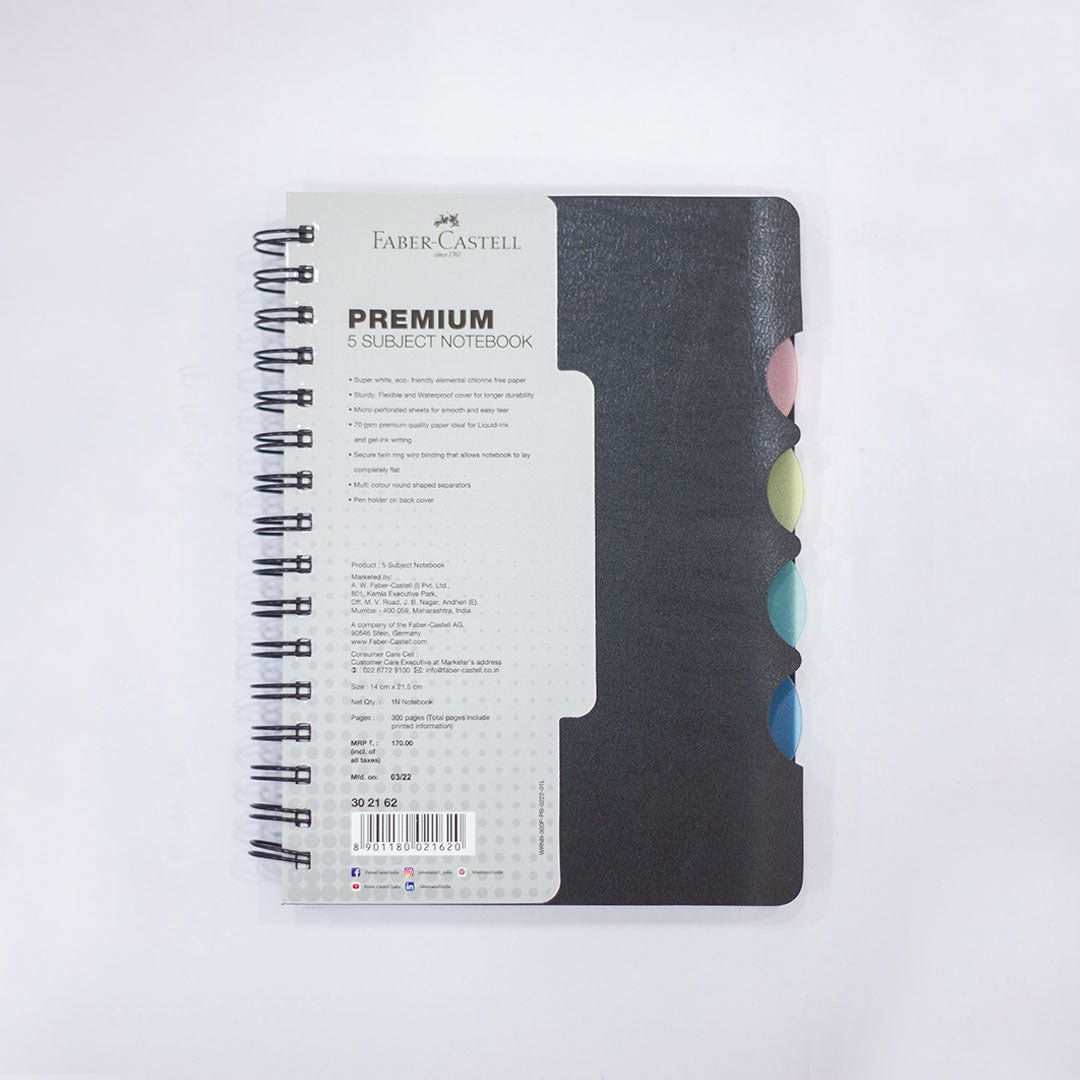 Faber-Castell Premium Subject Notebooks-A5