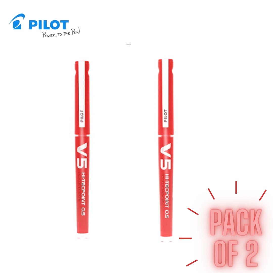 Pilot Hi-Techpoint V5 Catridge-Pen (Pack Of 2)