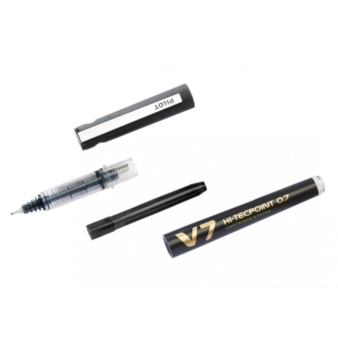 Pilot Hi-techpoint V7 Cartridge System Pen 0.7mm (Pack of 2)