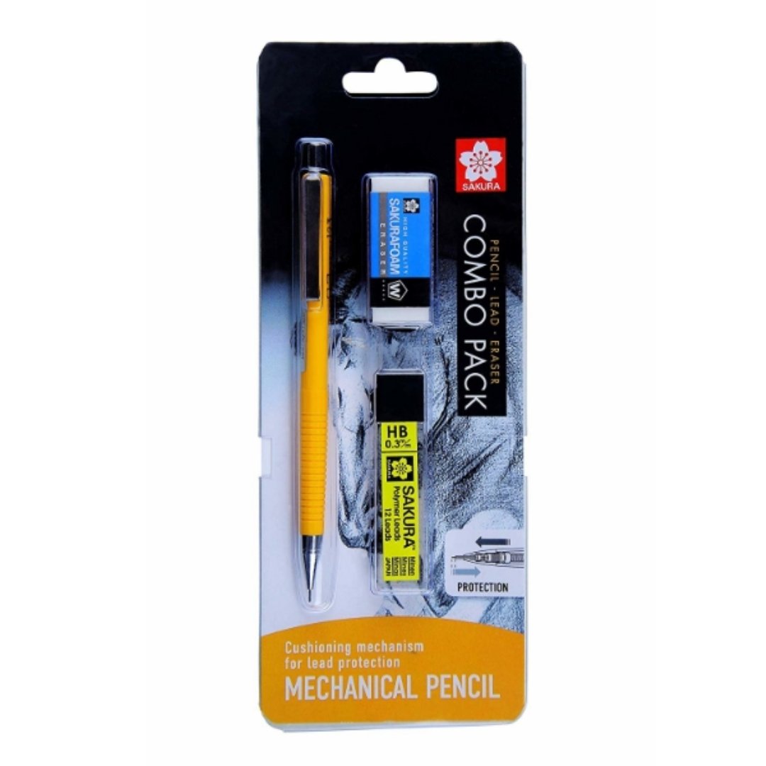 Sakura 0.3mm Mechanical Pencil Lead & Eraser Combo Pack