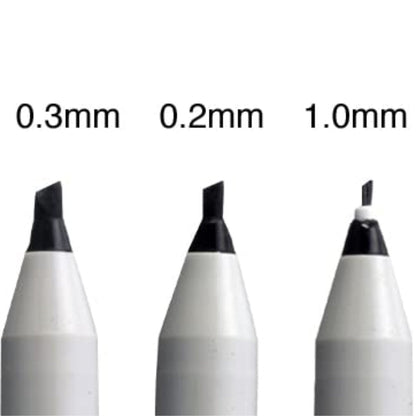 Sakura Calligraphy Pens Black Pack of 3 (1mm, 2mm, 3mm)