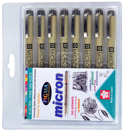 Sakura Pigma Micron Pens - Ultra Fine Nib