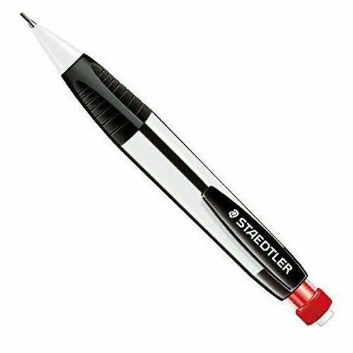 Staedtler Graphite 771 Mars Micro Carbon 1.3mm Mechanical Pencil (white barrel) with Lead box