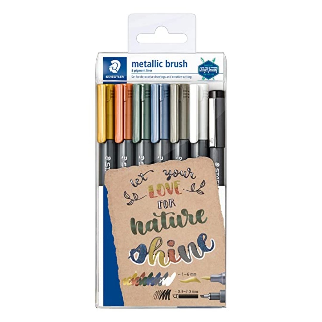 Staedtler Metallic Brush Pen Set