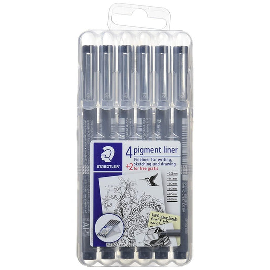 Staedtler Pigment Liner Bonus Sketch 6 Liner Set