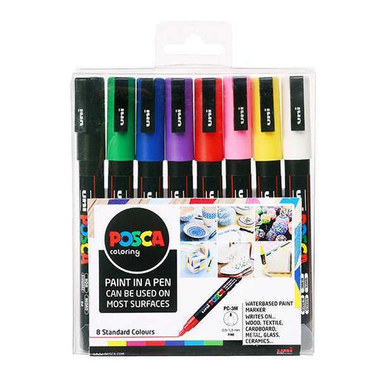 Uni-Ball Posca Water-Based Paint Marker (All Kinds of surface) - PC-3M 0.9-1.3MM